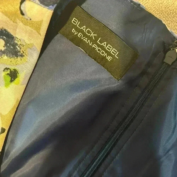 ππ€Black Label by Evan-Picone Gorgeous Floral MIDI Pleated/Lined Dress Size L - Picture 5 of 9